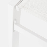 Lettino Prendisole Lounge con Ruote Sdraio da Giardino Bianco Resistente agli UV