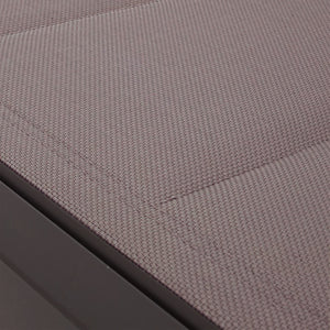 Lettino Prendisole Lounge con Ruote Sdraio da Giardino Tortora Resistente UV