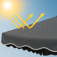 Ombrellone Giardino Decentrato 2,5mt Grigio con pendente Palo Metallo Gazebo