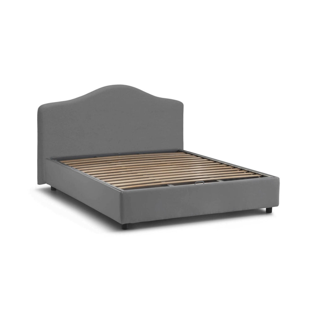 Letto Matrimoniale Abigael, Letto Matrimoniale Sfoderabile Made in Italy, Grigio