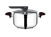 MAURY'S PENTOLA A PRESSIONE BASSA DA 22 CM CAPIENZA  5 LT ACCIAIO INOX 18/0