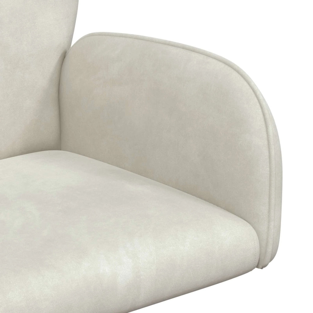 Sedie da scrivania girevoli 4 pz 54 x 55 x 90 cm Crema Velluto 3428335