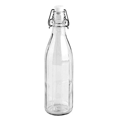 SET 6 BOTTIGLIE MILLY 500 ML IN VETRO CON TAPPO A CHIUSURA ERMETICA CERVE VINTAGE