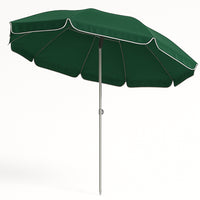 Ombrellone da Mare 200 cm Verde con Palo in Alluminio 8 Ribs e Borsa Trasporto