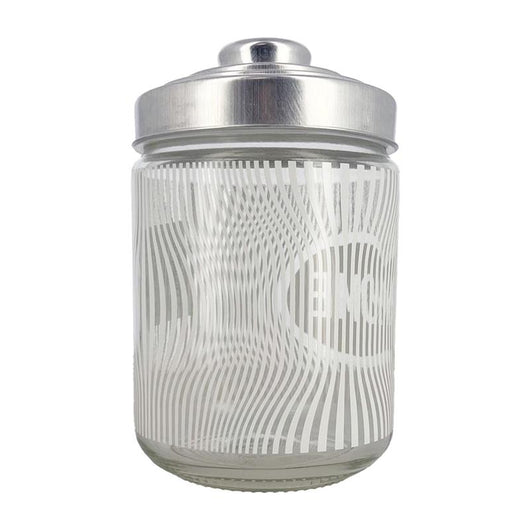 SET 3 BARATTOLI DUNE IN VETRO CON FANTASIA E SCRITTA HOME E TAPPO IN COLORAZIONE BIANCA 800 CC