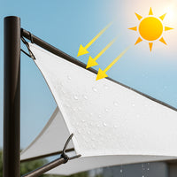 Gazebo a Vela da Giardino Esterno Bar 4x4 Metri Bianco Telo Copertura Farfalla