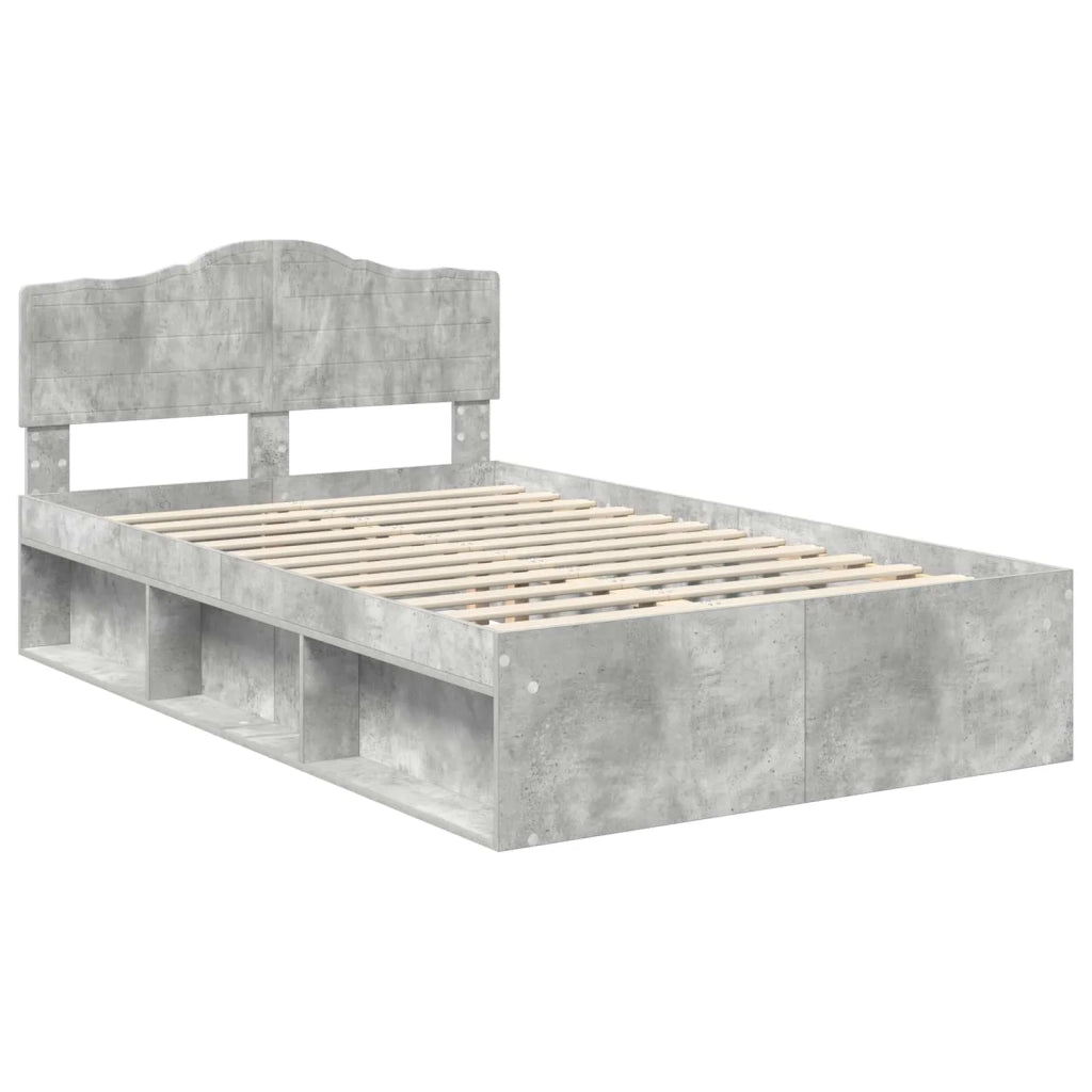 Struttura del letto Calcestruzzo 120 x 200 cm Pino massello 3412919