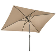 Tenda da sole rettangolare inclinabile ¨C zephmum ¨C kaki 3x2 m in alluminio e poliestere