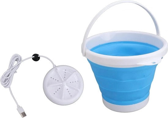 Mini Lavatrice Portatile con 10L Lavatrice Opaca - Ultrasuoni - Intimo Calze - Abbigliamento Bambino - Viaggi - Campeggio - Soggiorno - RV - Blu