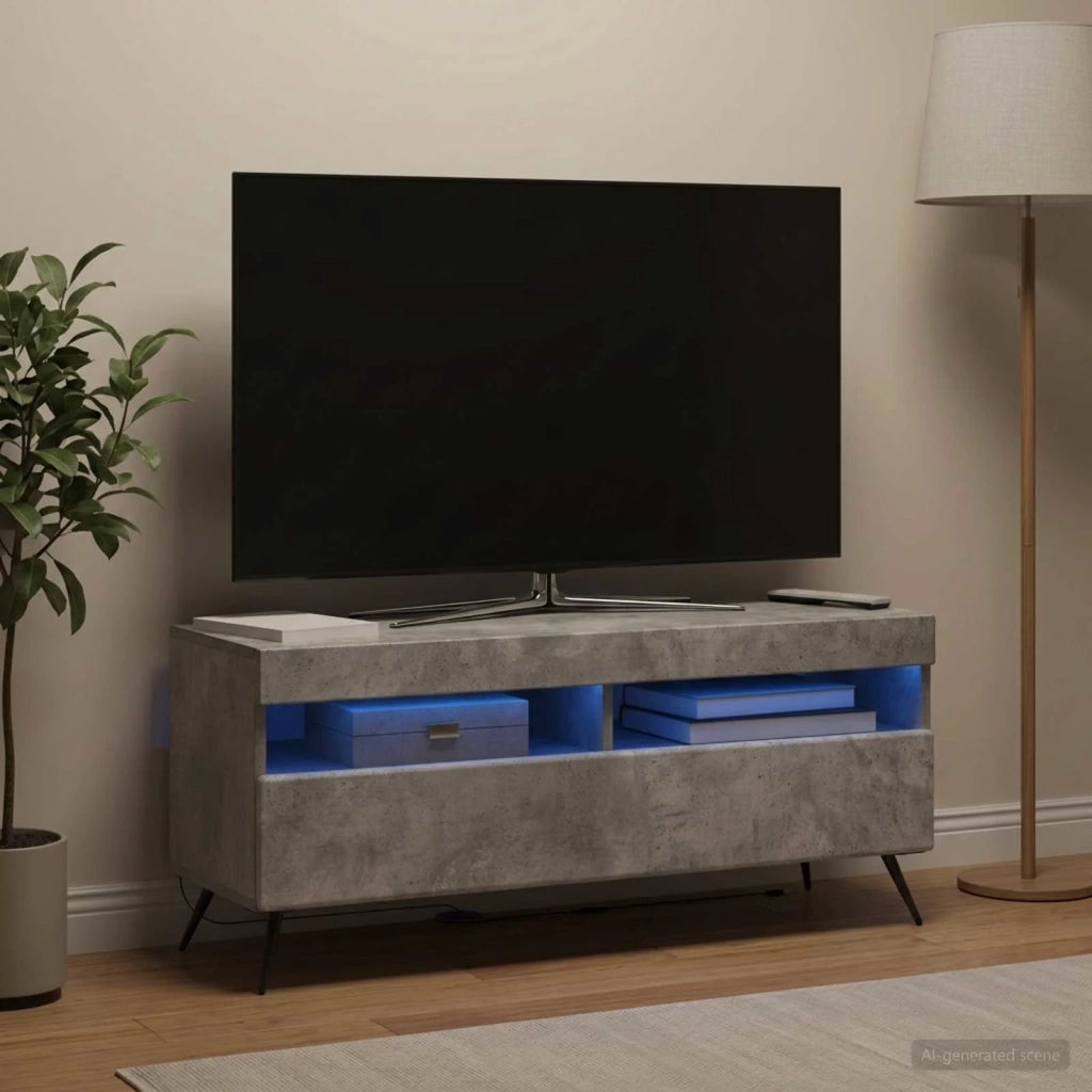 Mobile TV LED Grigio Cemento Legno ingegnerizzato 897648