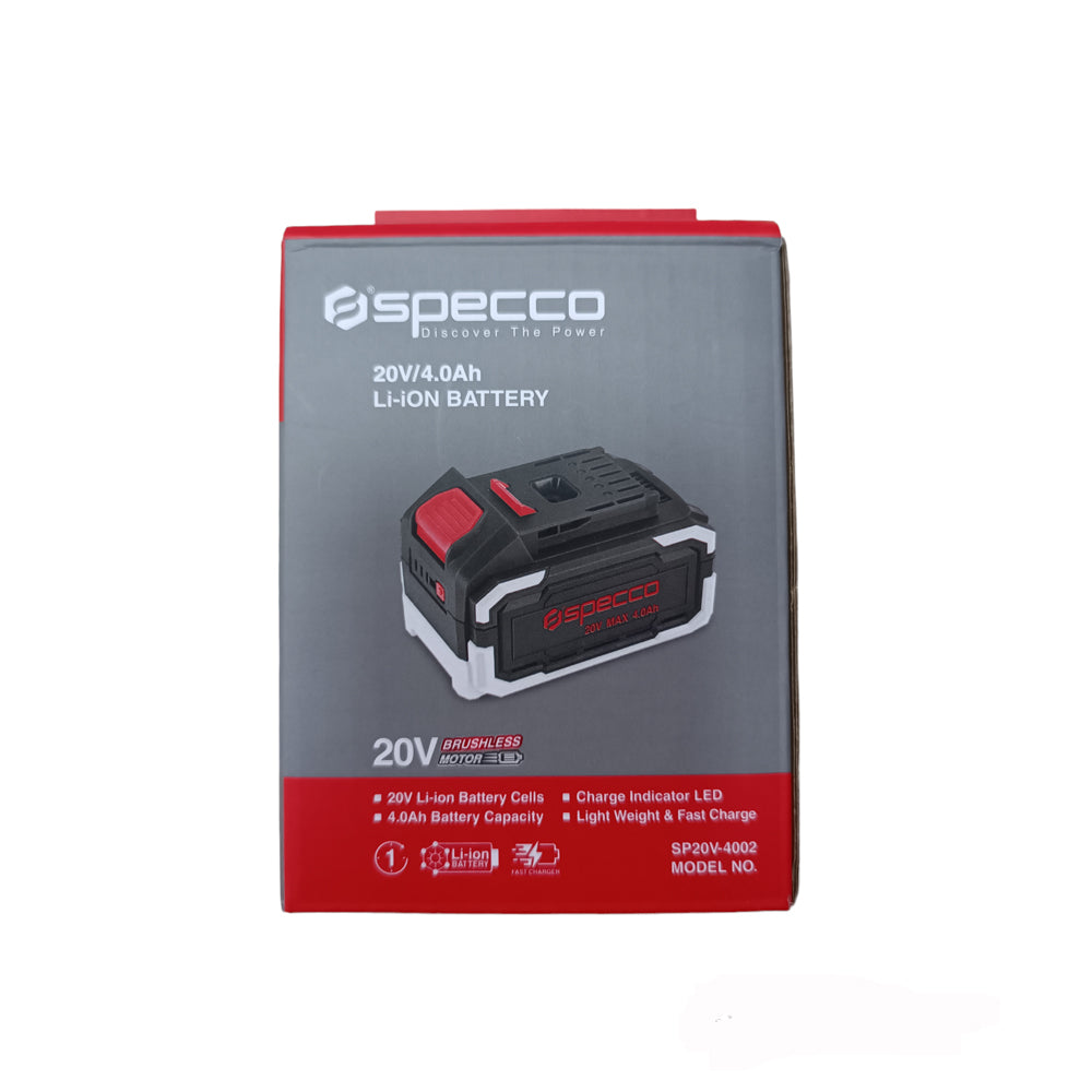 BATTERIA 20V-4Ah Li-ION RICAMBIO ELETTROUTENSILI BATTERIE SP20V-4002 SPECCO ALFRED DORLATTI