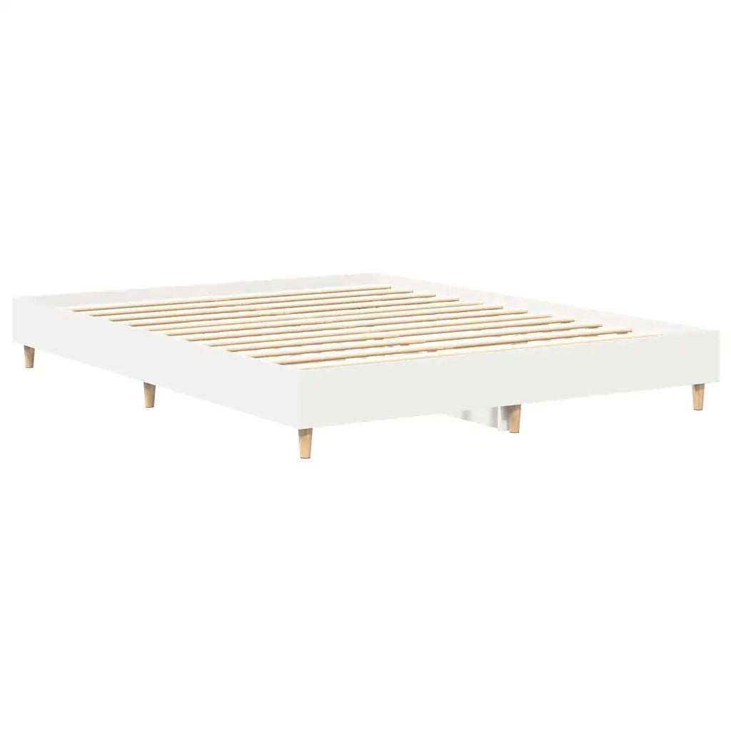 Struttura del letto 2 pcs Bianco 152 x 203 cm Legno multistrato 3402867