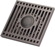 Drenaggio di pavimento in acciaio inossidabile - 10,2 x 10,2 x 2,5 cm - Griglia di protezione - Filtro capillare - Drenaggio doccia - Resistente all'accumulo - Fissaggio drenaggio