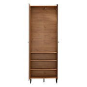 Armadio Camera da Letto Seriate, Guardaroba 2 Ante Appendiabiti, 70.5x194.5h cm Marrone Rovere Nodi