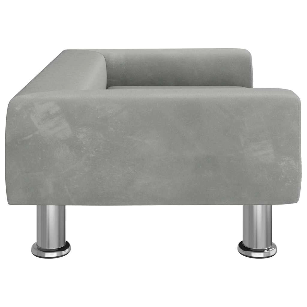 Cuccia per cani comoda poltrona letto 70 x 45 x 26,5 cm velluto grigio 02_0043104