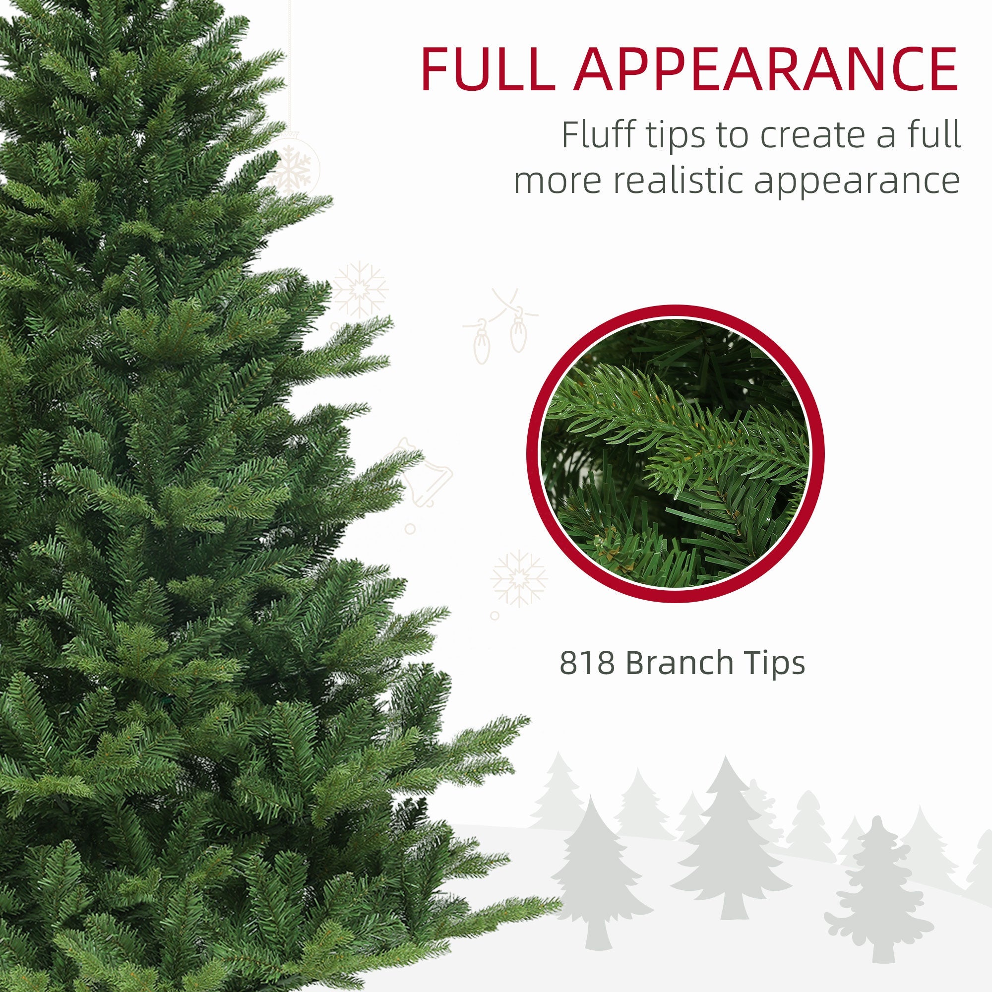 Albero di Natale Artificiale 180 cm 818 Rami con Apertura Automatica Verde