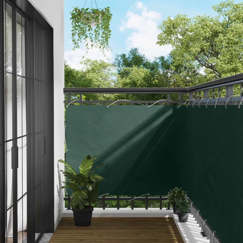 Schermo da balcone Verde Scuro 110 x 700 cm Tessuto Oxford 42030766