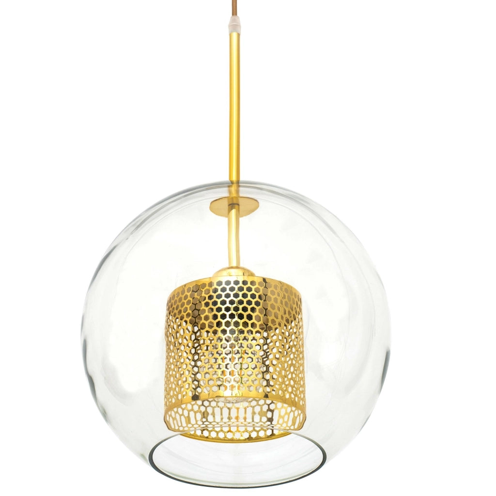 Lampada Pensile Di Vetro Oro Loft APP555-1CP 25cm