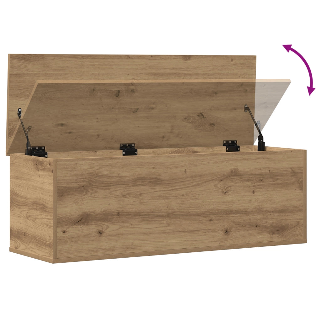 Scatola di Stoccaggio per la vitaXL in Rovere Artigianale 102x35x35 cm in Legno Ingegnerizzato