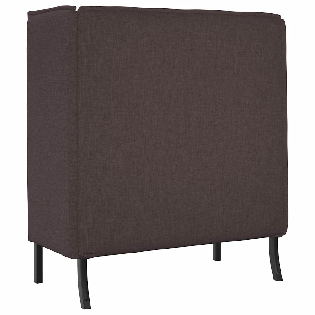 Divano alto 101cm Marrone scuro Tessuto