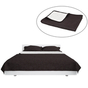 Copriletto Double-Face Trapuntato 230x260 cm Crema e Marrone CFW9670419