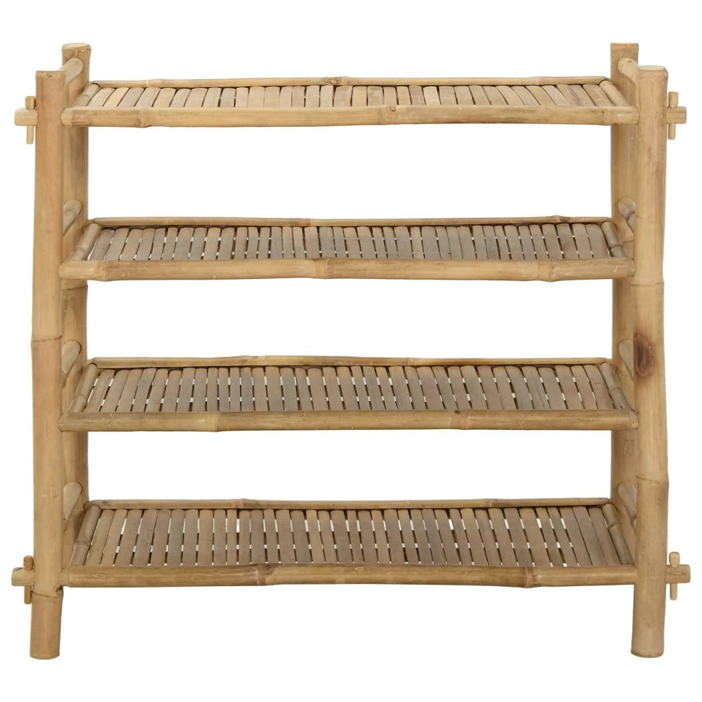 Scarpiera con lo scaffale Naturale 4 ripiani Bambù 42028050
