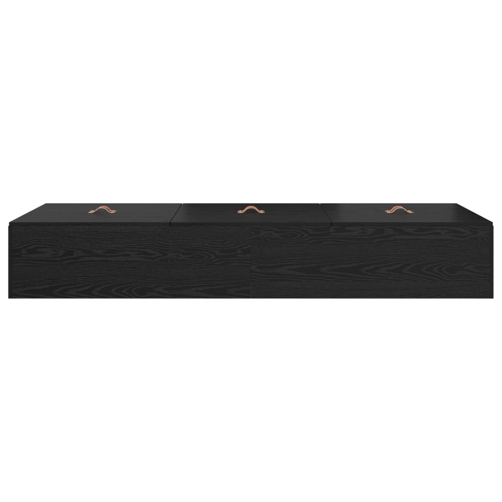 Struttura letto contenitore Quercia Nera 75x190 cm Legno ingegnerizzato