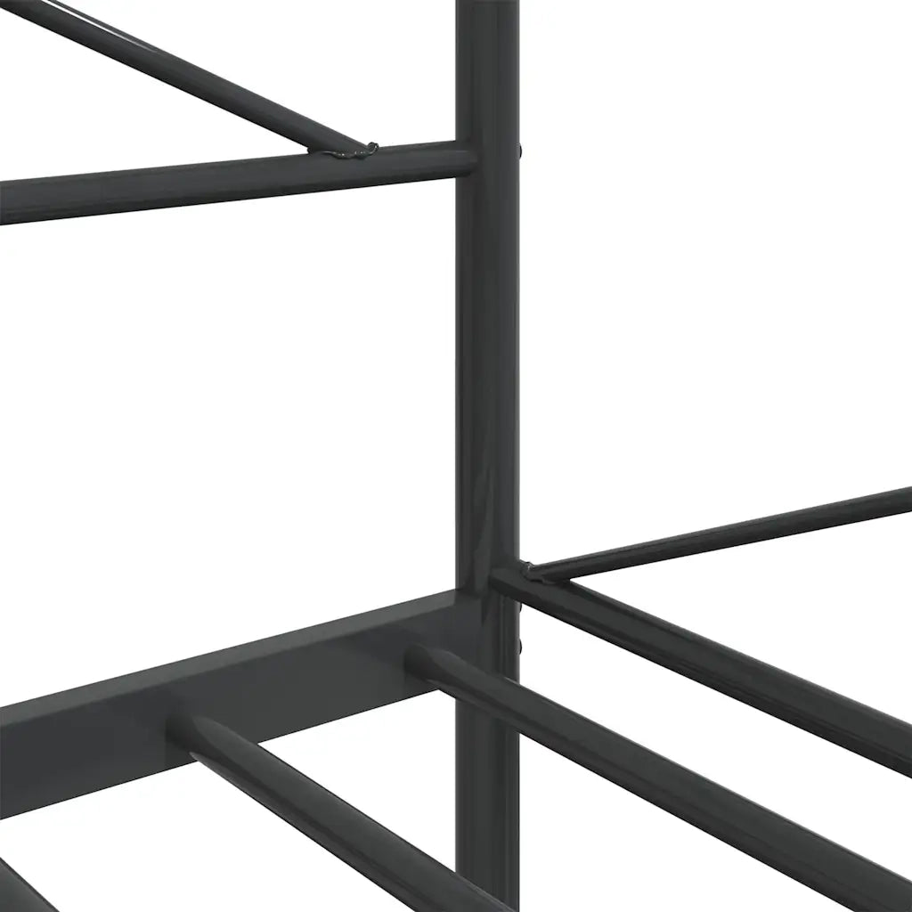 Letto singolo | Letto per adulti | Dormeuse senza Materasso Nero 100x200 cm in Acciaio