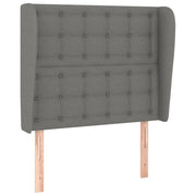 Testiera | Testata ad Orecchio GrigioScuro 103 x 23 x 118/128cm inTessuto