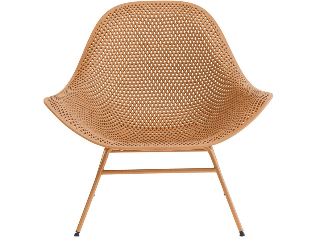 Set di 2 poltrone da giardino "Soléna" con tavolino - Arancione