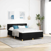 Letto a molle con materasso Nero 200 x 160 cm Poliestere