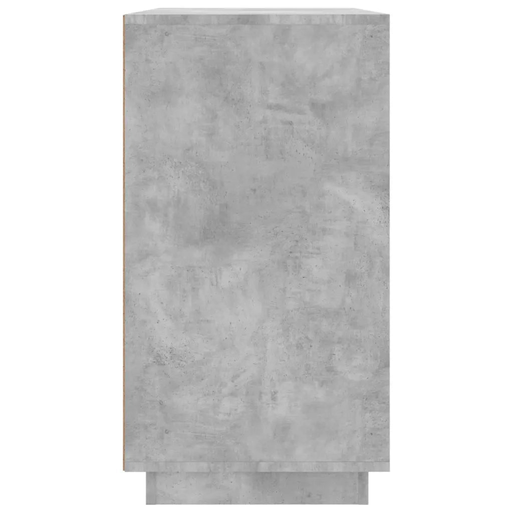 Credenza Grigio Cemento 80x34x75 cm in Legno Multistrato