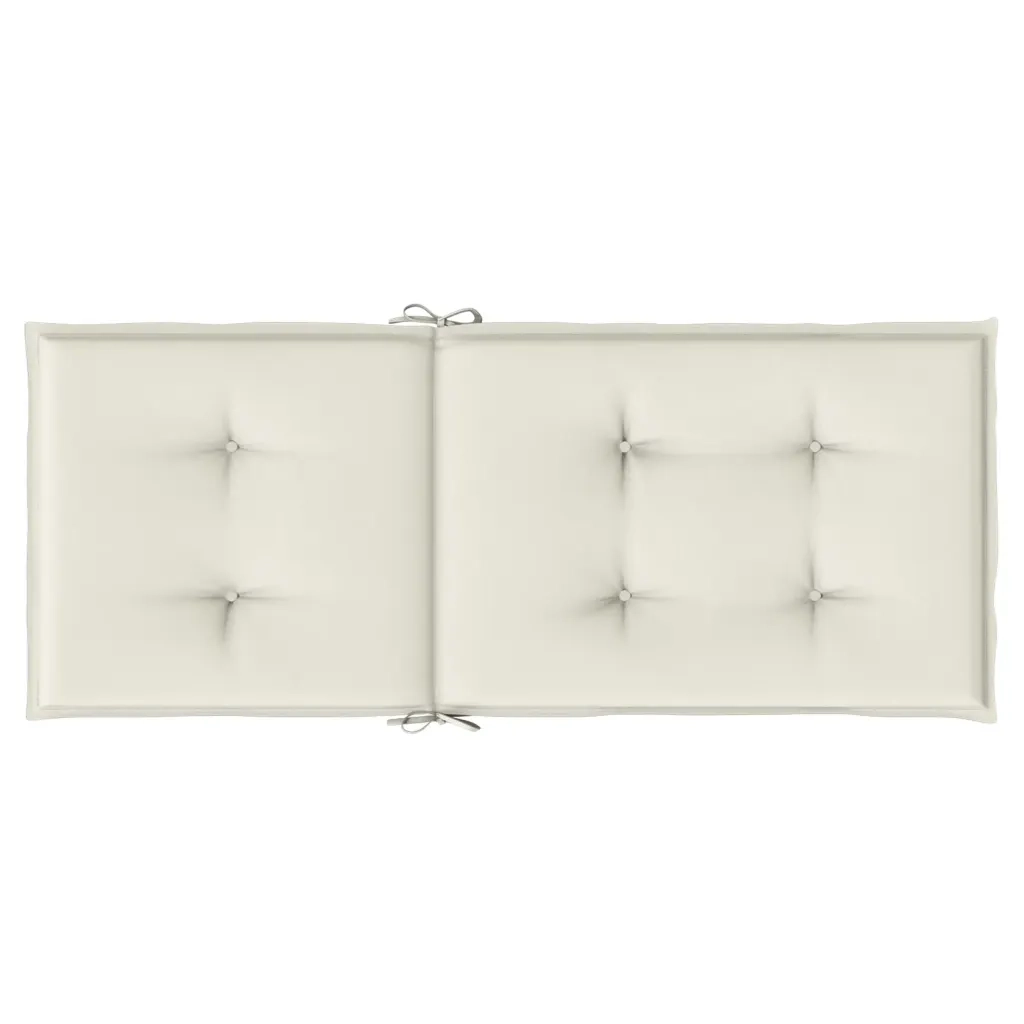 Cuscini Sedia Schiena Alta 2 Crema Mélange 120x50x4 Tessuto 4002418