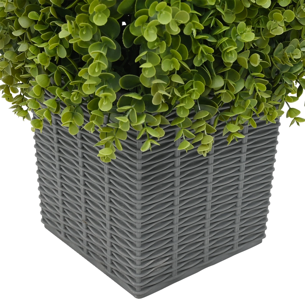 Albero di Eucalipto Artificiale con Vaso 27x27x90 cm Verde