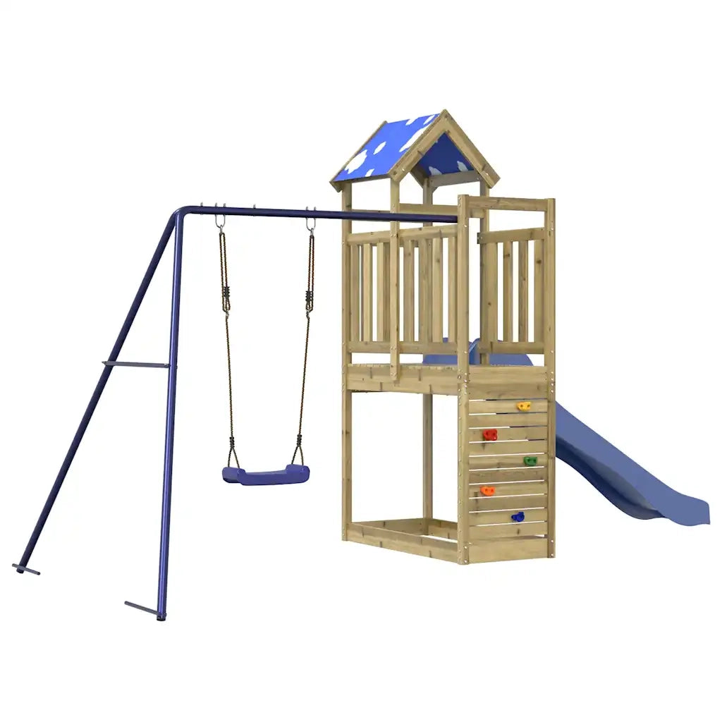 Set da Gioco da Esterno in Legno di Pino Impregnato