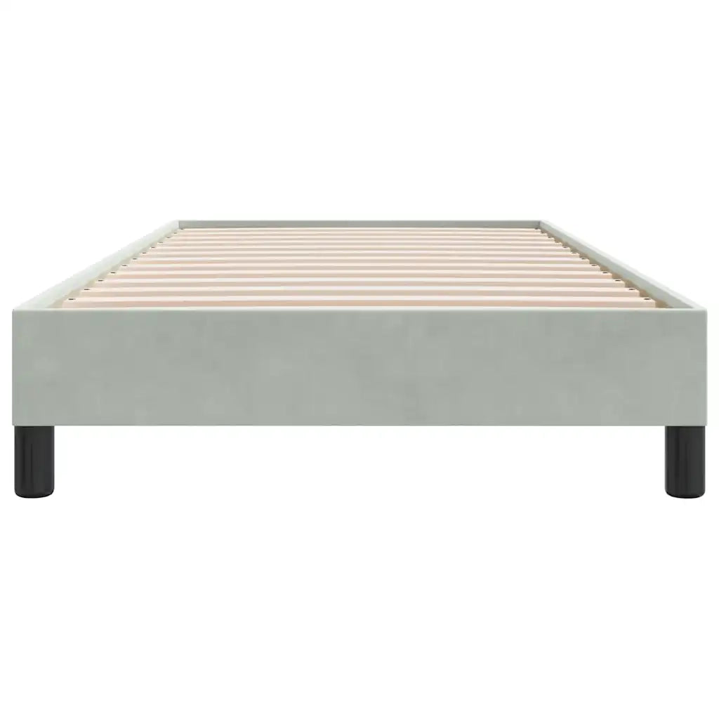 vidaXL Giroletto Molle senza Materasso Grigio Chiaro 100x210cm Velluto