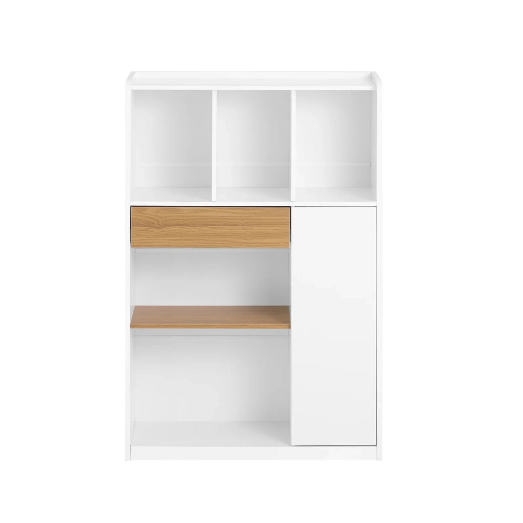 SoBuy Libreria Multiuso con 5 Cubi Portaoggetti, Scaffale Salvaspazio L72*P30*A110cm STR11-WN