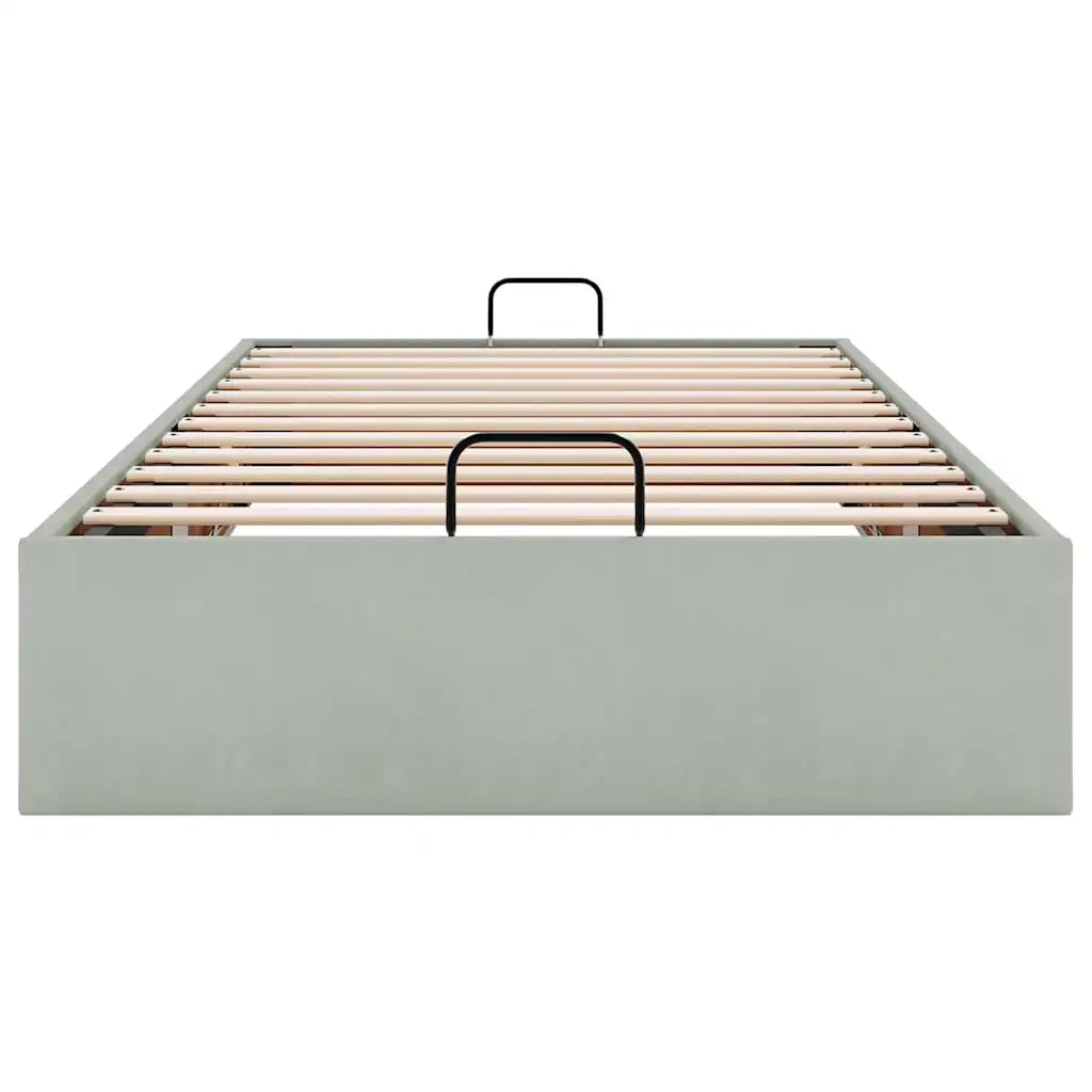 vidaXL Struttura Letto Pouf Senza Materasso 100x200 cm Velluto