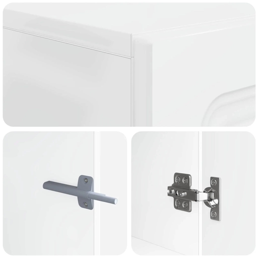 Mobile TV Bianco Lucido Legno ingegnerizzato 897779
