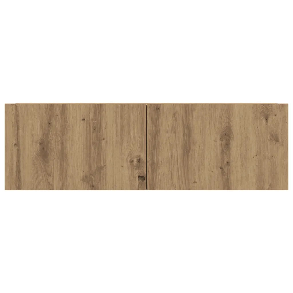vidaXL Mobili TV a Parete 2pz Rovere Artigianale 100x30x30 cm
