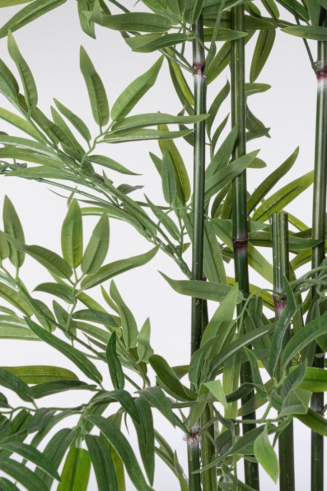 Set 2 Piante Artificiali di Bamboo Ø70x150 cm in Plastica con Vasi Verde
