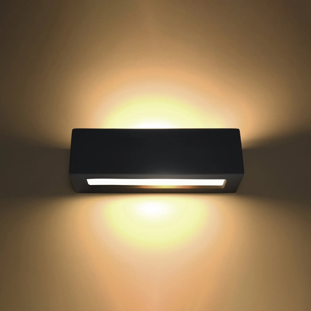 Applique in ceramica POLARO nera 1 luce E27 Pure Lume
