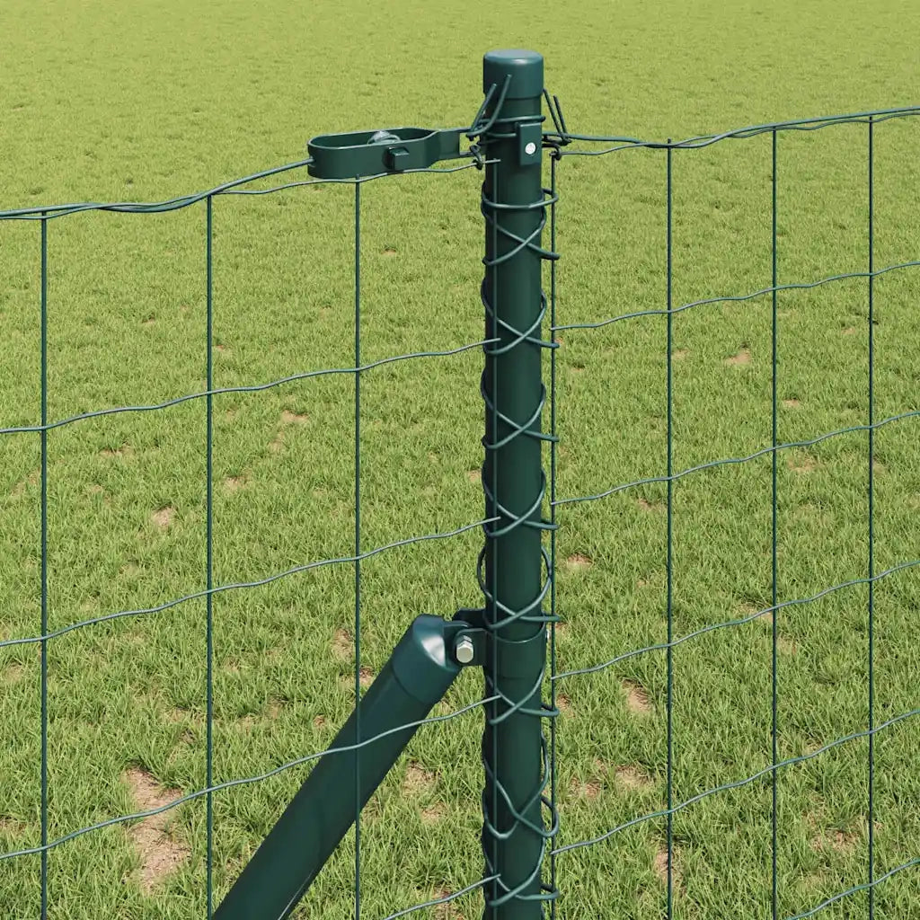 Recinzione da Giardino | Recinzione con Posto Verde 1 x 25 m Acciaio e PVC