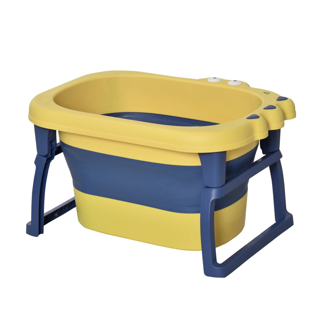 Vasca da bagno per bambini pieghevole ¨C zephmum ¨C giallo e blu 75.3x55.4x43 cm