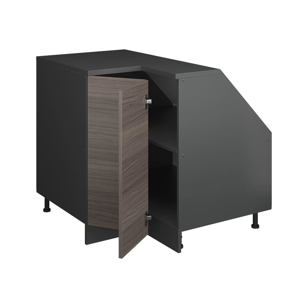 Mobile cucina angolare per sottotetto R-Line Grigio nobile/Antracite 75.6 cm con 1 porta, carcassa dell’armadio profondità 60 cm Vicco