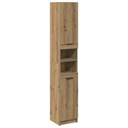 Armadietto da Bagno | Armadio da bagno Rovere Artigianale 32x34x188,5cm Truciolato