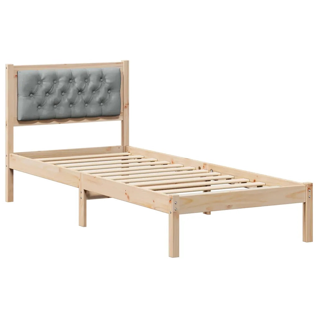 Struttura del letto Grigio chiaro 80 x 200 cm Pino massello 878219