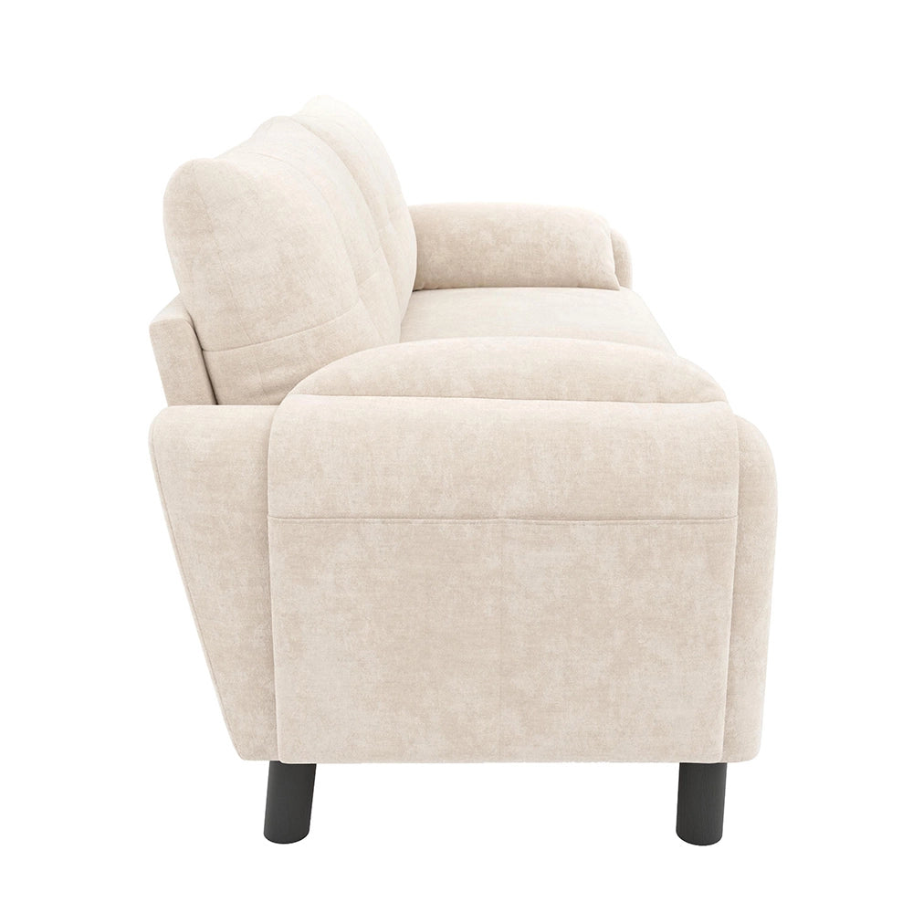 Divano 2 posti - Xylo - Chenille, stile scandinavo, beige