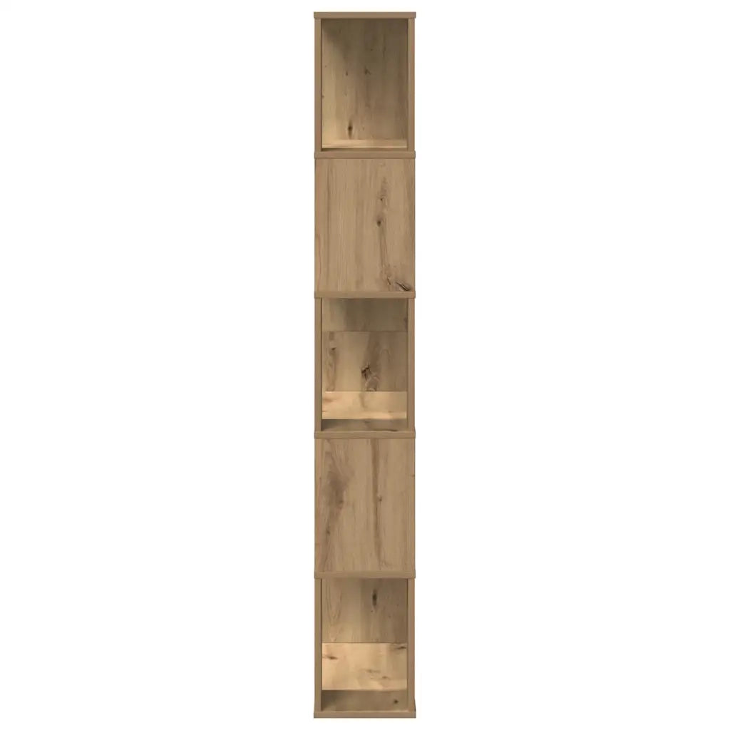 Libreria 5 Piani Rovere Artigianale 80,5x23,5x162,5 Multistrato