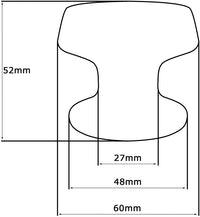 Pomolo fisso per porta SAGUATTI 172/60FB in alluminio oro satinato